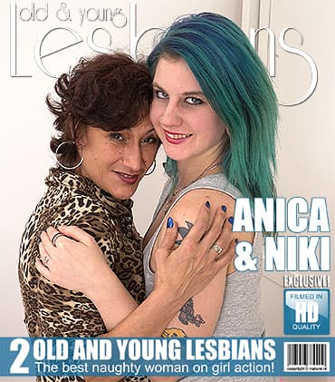 Horny old and young lesbian licking each other's pussy and ass