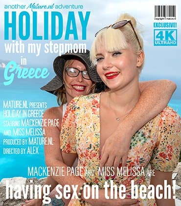 When on holiday with her stepmom this hot babe finds out what sex on the beach is like