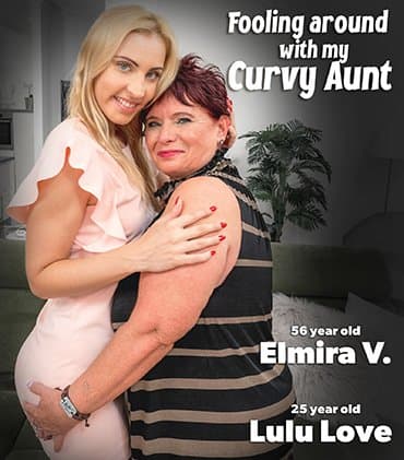 Curvy mature Elmira is having naughty fun with her hot niece Lulu Love