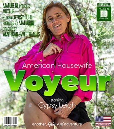 American housewife voyeur gets naughty in the woods, then takes you home