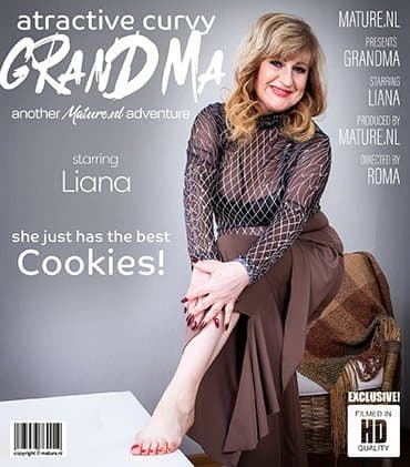 Curvy Grandma Lianna's first erotic solo clip