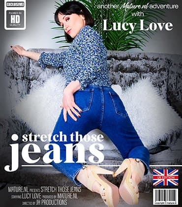 Hot British MILF Lucy Love shows off sexy feet and small tits with large nipples and masturbates