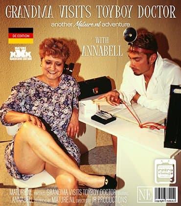 Horny grandma Annabell gets a special treatment from her toyboy doctor