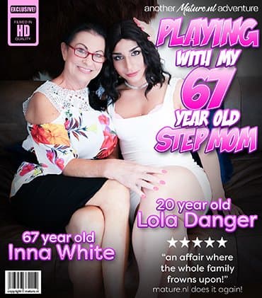 20 year old Lola Danger has a pussylicking afternoon with her 67 year old big tit Stepmom Inna White