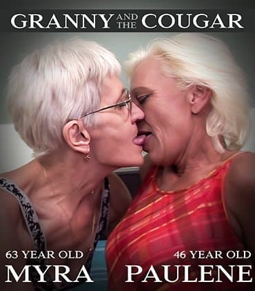 63 year old Grandma Myra and 46 year old cougar Paulene are always into some hot mature lesbian sex