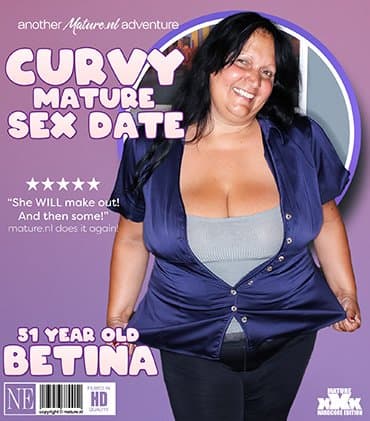 51 year old curvy, big tits, mature Betina gets fucked hard at her naughty sexdate with a stranger
