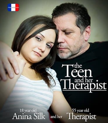 55 year old therapist is fucking 18 year old Anina Silk in his office because she craves it so!