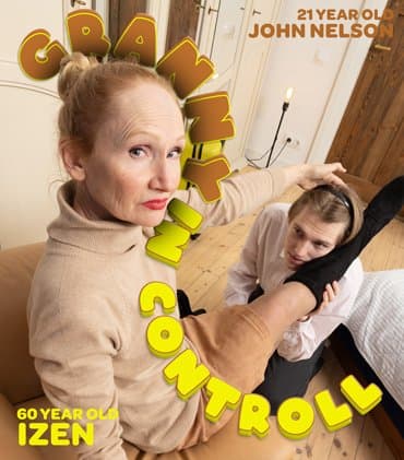 Granny Izen gets her juicy 60 year old pussy fucked by a young guy!