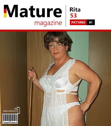 Sexy maid Rita goes all naked after cleaning
