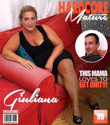 Curvy Italian Grandma having hardcore sex with a young man