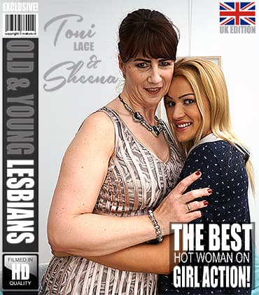 British Milf Toni Lace gets fisted by Cherry Kiss while having kinky lesbian sex