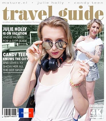 French mom Julie Holly is on vacation and Candy Teen is showing her all the hot spots
