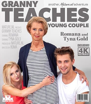 Granny teaches a young couple the ways of steamy sex