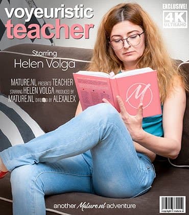 Voyeuristic teacher plays with her wet and hairy pussy
