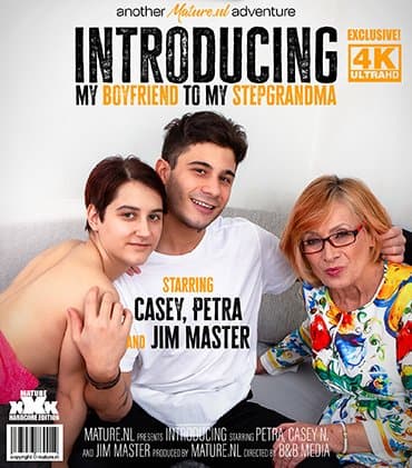 A steamy threesome with a granny and a hot young couple