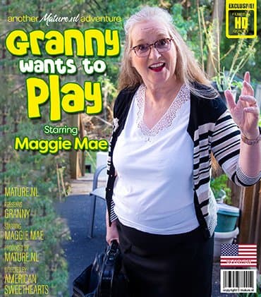 Maggie Mae is an American granny that loves to please her shaved pussy