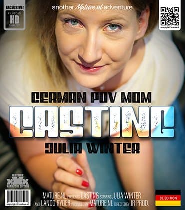 POV casting fucking and sucking with German mom Julia Winter