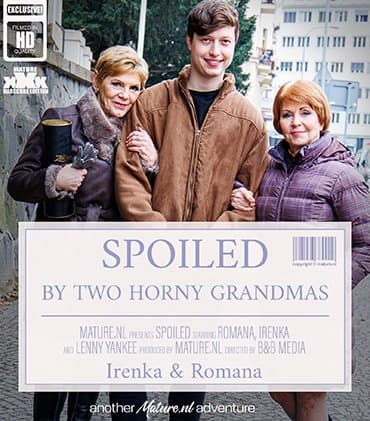 Grandmas Irenka and Romana seduce a toyboy in a hard fucking threesome