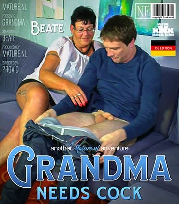 Horny grandma Beate N. is in desperate need for cock!