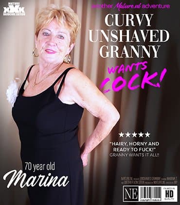 Marina T. is a 70 year old cockhungry grandma who wants to fuck the neighbors hard cock off!