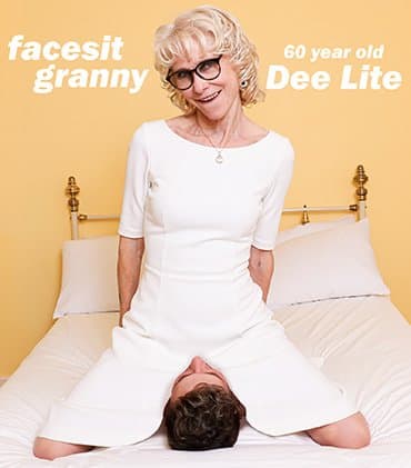 60 year old grandma Dee Lite loves to facesit the boy next door who loves her old pussy on his face