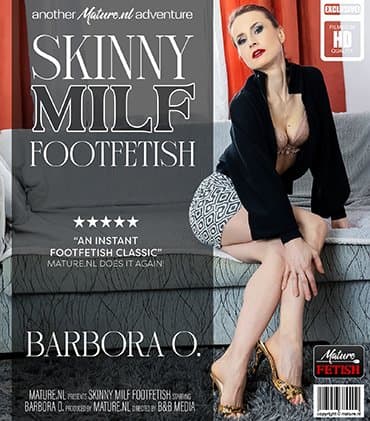 Barbora O. is a 45 year MILF with a footfetish and she's getting wet just by playing with them