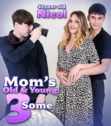 Two toyboys fucking 41 year old MILF Nicole during a photoshoot and she loves those hard cocks