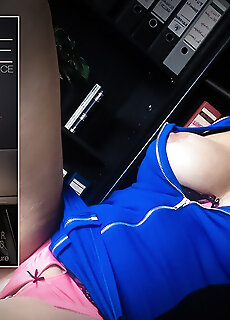 Busty German Secretary Kiki R. Is A Naughty Milf  Masturbates Her Pierced Pussy At The Office