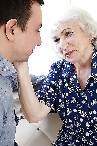 Horny Toy Boy Playing Around With A Hairy Granny